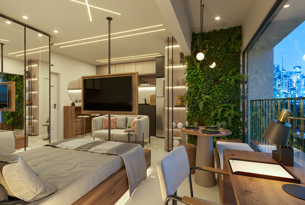 Apartamento (Kitnete), com 1 quartos e 1 banheiros à Venda, 26 m² em São Paulo/SP - Só Negócios Rentáveis