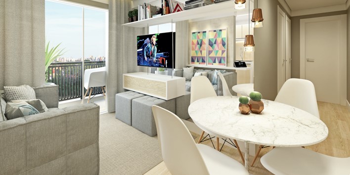 Apartamento (Padrão), com 2 quartos e 1 banheiros à Venda, 43 m² em Taboão da Serra/SP - Só Negócios Rentáveis